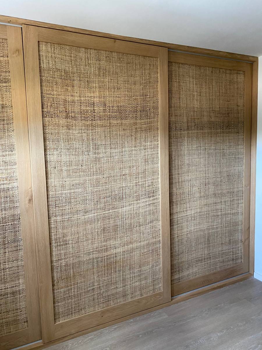 Portes de placards coulissantes en Raphia tissé à Saint Aygulf