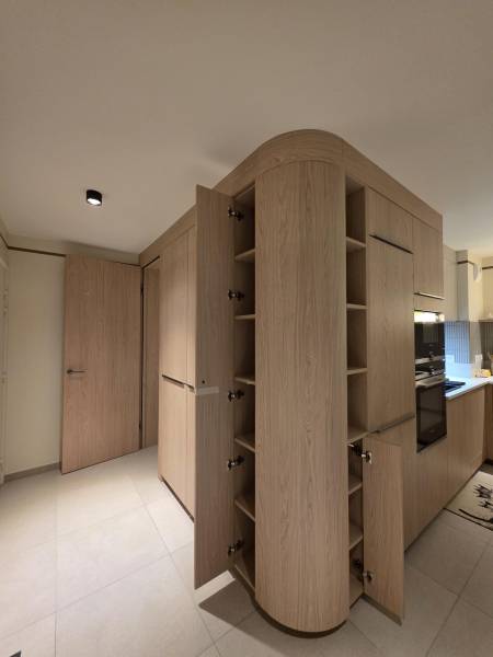 Espace cuisine avec arrondi 