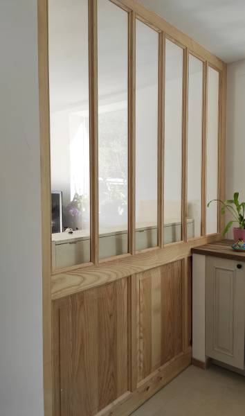 Séparation de pièces en chêne massif