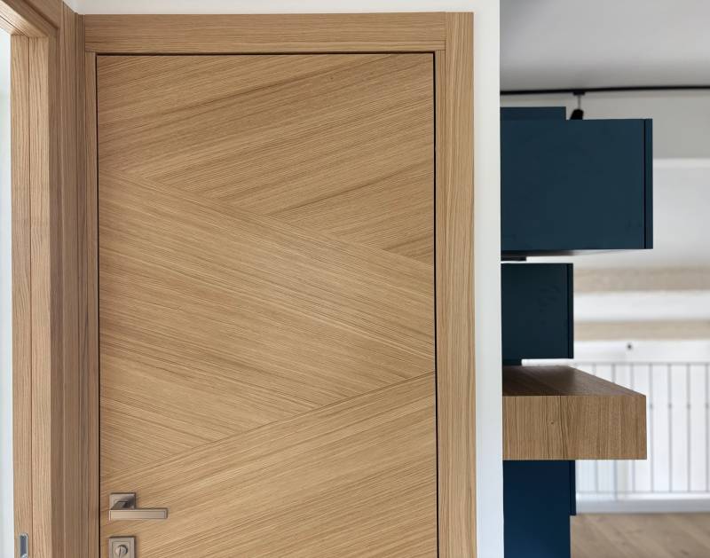 Bloc-porte intérieur en placage chêne