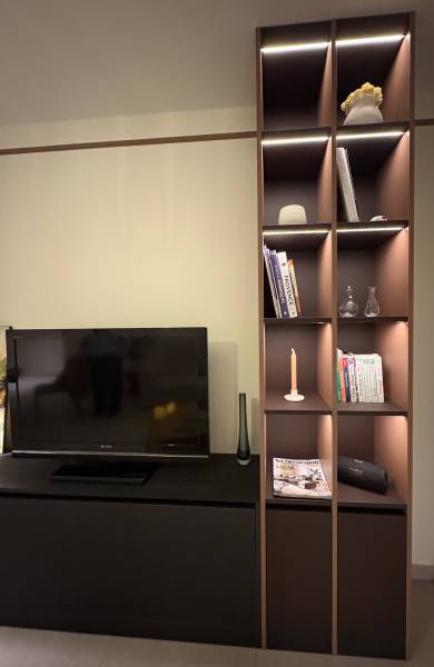 Aménagement bibliothèque et meuble TV