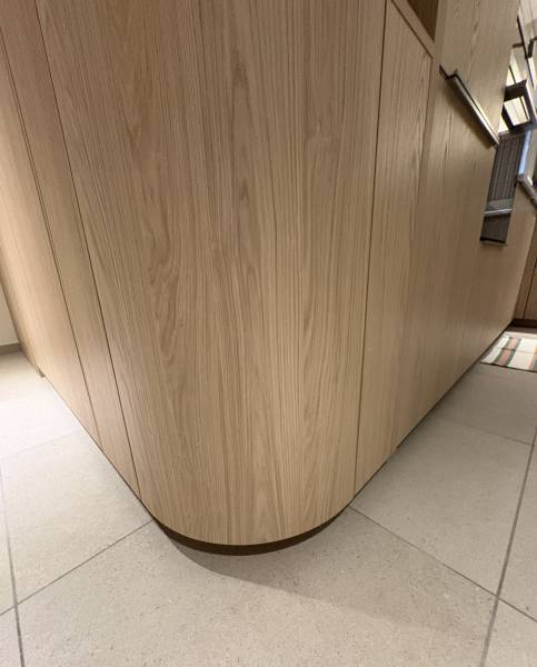 Cuisine avec angle arrondi